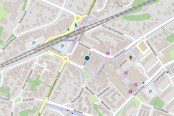 Politie-melding op Melchiorlaan, Bilthoven op 17 juni, kaart-overzicht