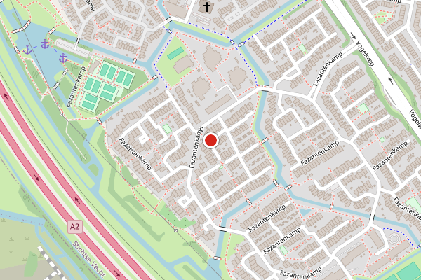 Brandweer-melding op Fazantenkamp, Maarssen op 17 juni, kaart-overzicht