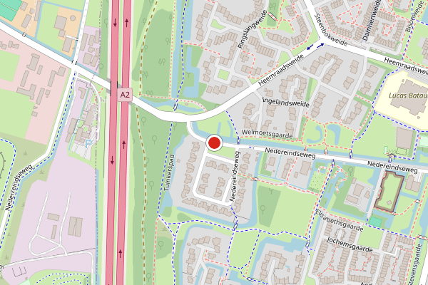 Brandweer-melding op Nedereindseweg, Nieuwegein op 18 juni, kaart-overzicht