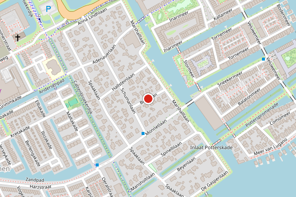 Brandweer-melding op Bechlaan, Woerden op 18 juni, kaart-overzicht