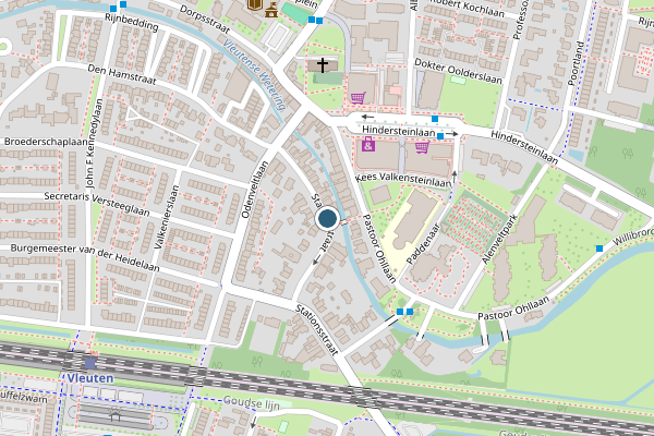 Politie-melding op Stationsstraat, Vleuten op 19 juni, kaart-overzicht