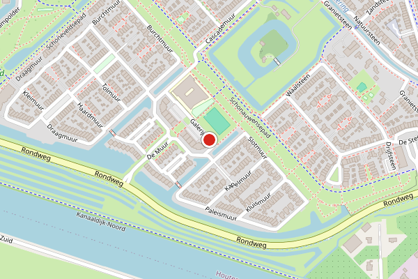 Brandweer-melding op Galerijmuur, Houten op 18 juni, kaart-overzicht