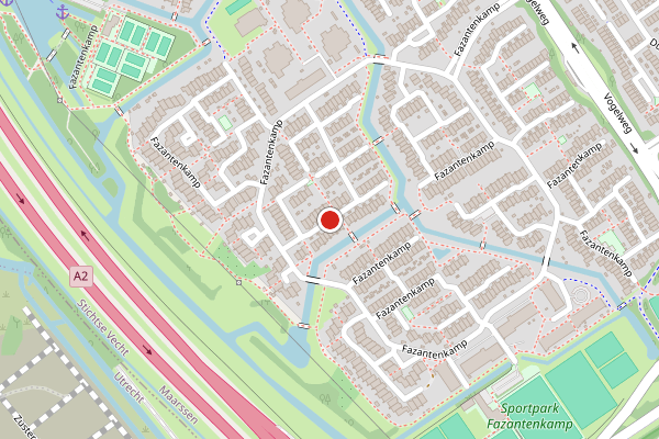 Brandweer-melding op Fazantenkamp, Maarssen op 18 juni, kaart-overzicht