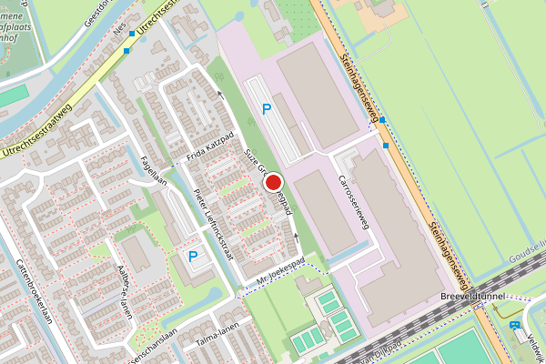 Brandweer-melding op Suze Groenewegpad, Woerden op 19 juni, kaart-overzicht