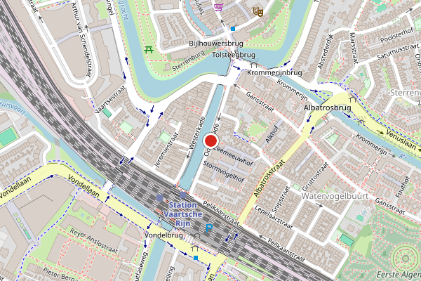 Brandweer-melding op Oosterkade, Utrecht op 20 juni, kaart-overzicht