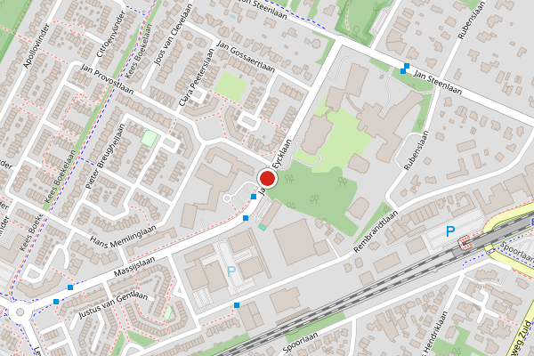 Brandweer-melding op Jan van Eycklaan, Bilthoven op 20 juni, kaart-overzicht