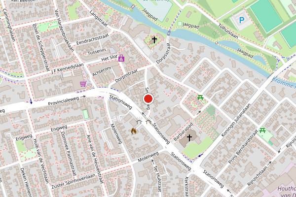 Brandweer-melding op Smalleweg, Bunnik op 20 juni, kaart-overzicht