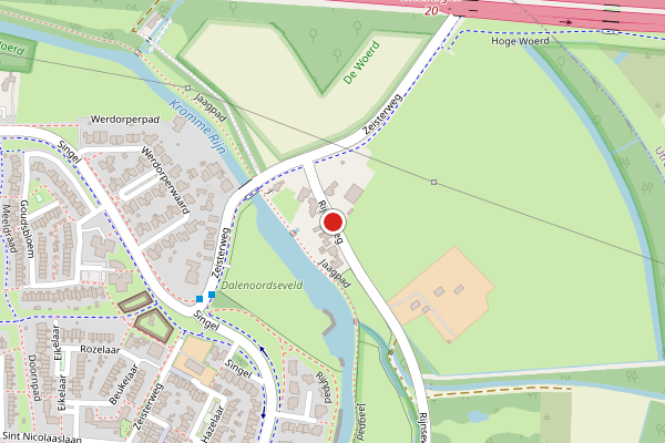 Brandweer-melding op Rijnseweg, Odijk op 19 juni, kaart-overzicht