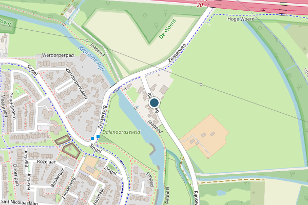 Politie-melding op Rijnseweg, Odijk op 19 juni, kaart-overzicht