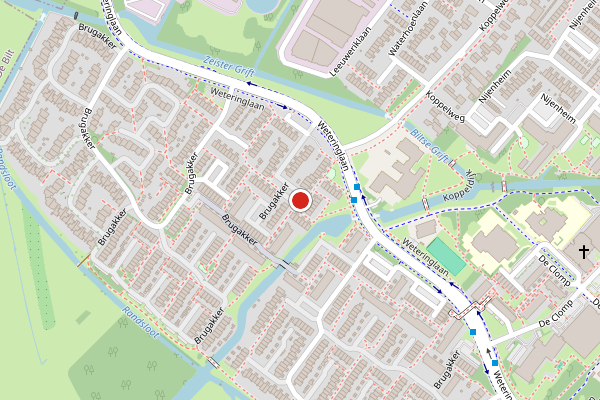 Brandweer-melding op Brugakker, Zeist op 20 juni, kaart-overzicht
