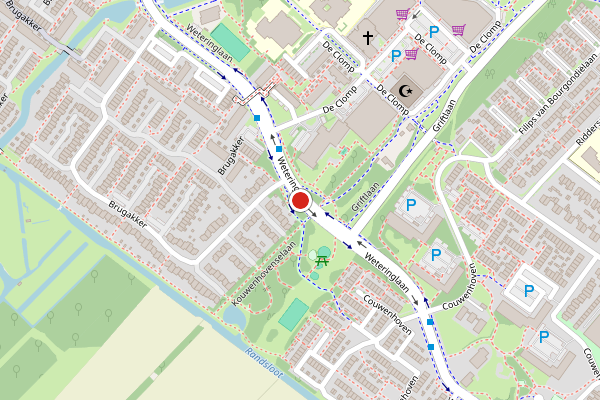 Brandweer-melding op Weteringlaan, Zeist op 20 juni, kaart-overzicht