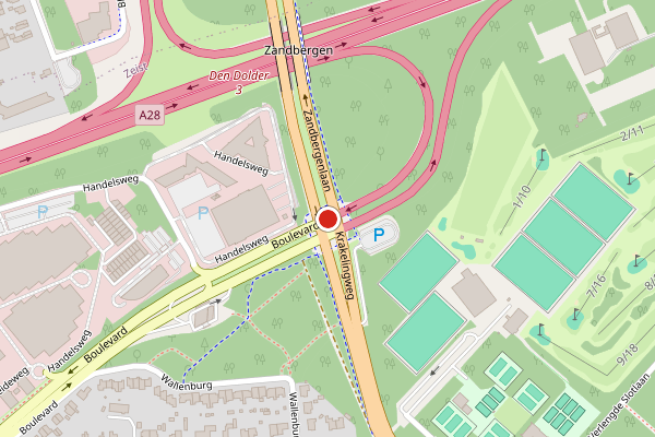 Brandweer-melding op Boulevard, Zeist op 19 juni, kaart-overzicht