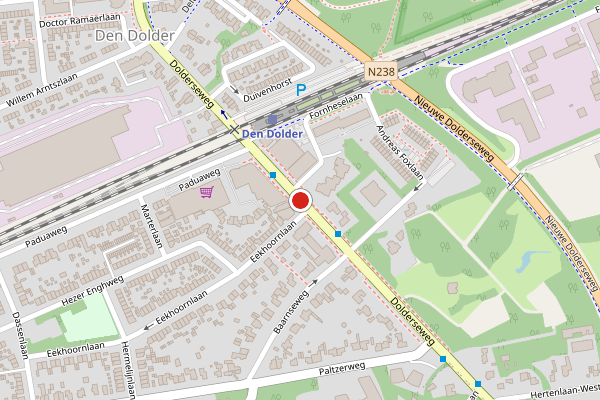 Brandweer-melding op Dolderseweg, Den Dolder op 19 juni, kaart-overzicht
