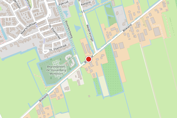 Brandweer-melding op Blokland, Montfoort op 19 juni, kaart-overzicht