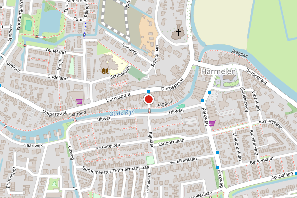 Brandweer-melding op Pompersplein, Harmelen op 20 juni, kaart-overzicht