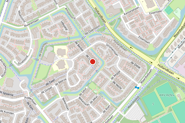 Brandweer-melding op de Linge, Woerden op 20 juni, kaart-overzicht