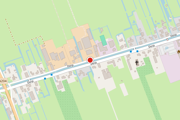 Brandweer-melding op Dorp, Benschop op 20 juni, kaart-overzicht