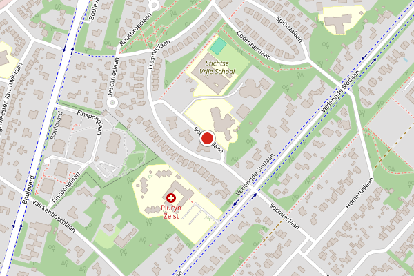 Brandweer-melding op Socrateslaan, Zeist op 21 juni, kaart-overzicht