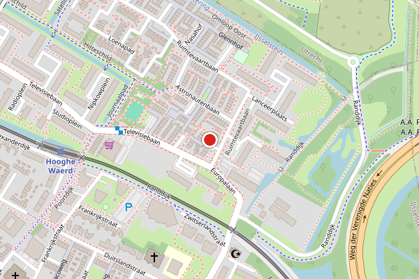 Brandweer-melding op Aldrinhof, IJsselstein op 21 juni, kaart-overzicht