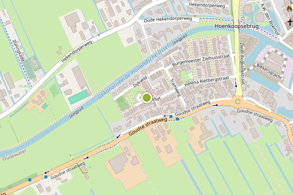 Ambulance-melding op Rosendaal, Oudewater op 21 juni, kaart-overzicht