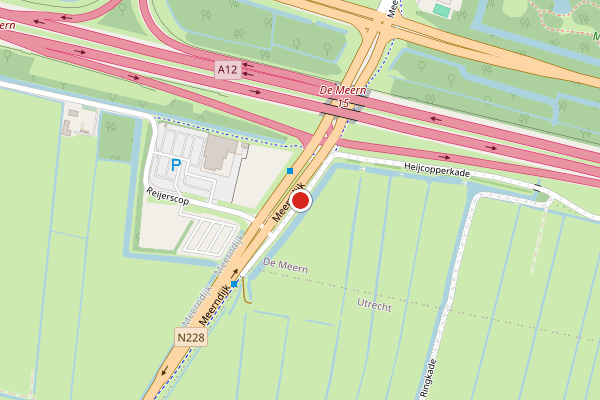 Brandweer-melding op Heijcopperkade, De Meern op 22 juni, kaart-overzicht