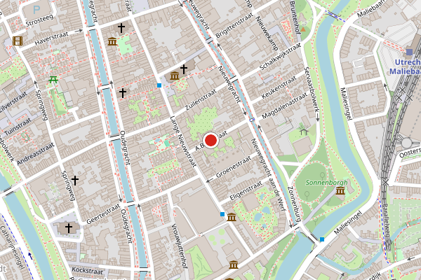 Brandweer-melding op A.B.C.-straat, Utrecht op 22 juni, kaart-overzicht