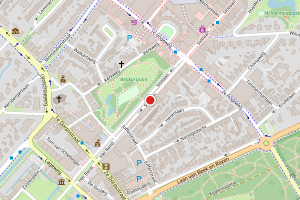 Brandweer-melding op Slotlaan, Zeist op 23 juni, kaart-overzicht