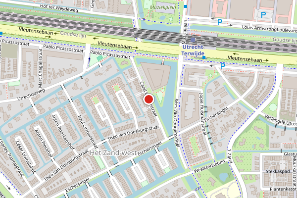 Brandweer-melding op Carel Willinkstraat, Utrecht op 24 juni, kaart-overzicht