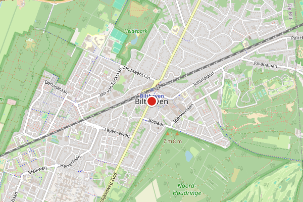 Brandweer-melding op Bro, Bilthoven op 23 juni, kaart-overzicht