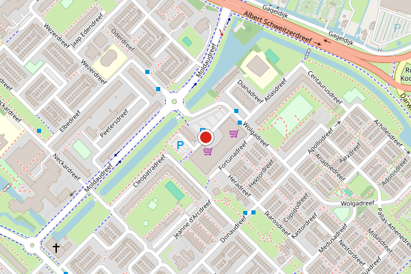 Brandweer-melding op Euterpedreef, Utrecht op 24 juni, kaart-overzicht