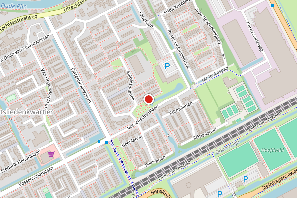 Brandweer-melding op Van Slingelandt-lanen, Woerden op 24 juni, kaart-overzicht