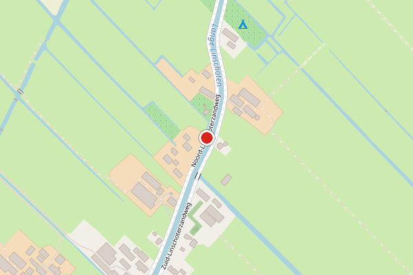Brandweer-melding op Noord-Linschoterzandweg, Snelrewaard op 25 juni, kaart-overzicht