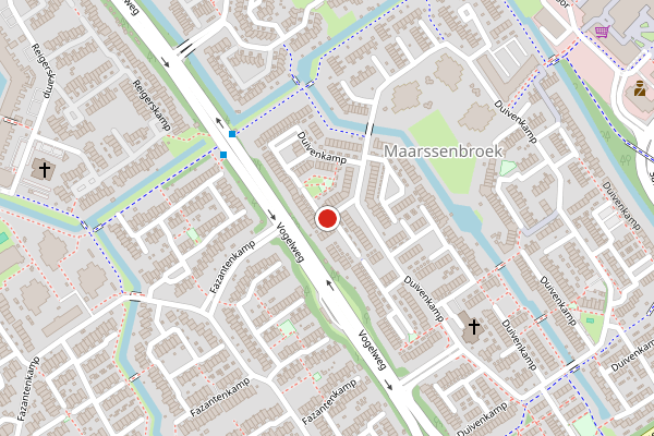 Brandweer-melding op Duivenkamp, Maarssen op 25 juni, kaart-overzicht