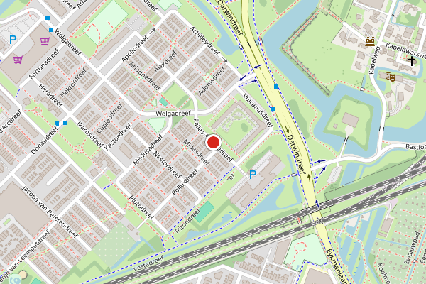Brandweer-melding op Pallas-Athenedreef, Utrecht op 25 juni, kaart-overzicht