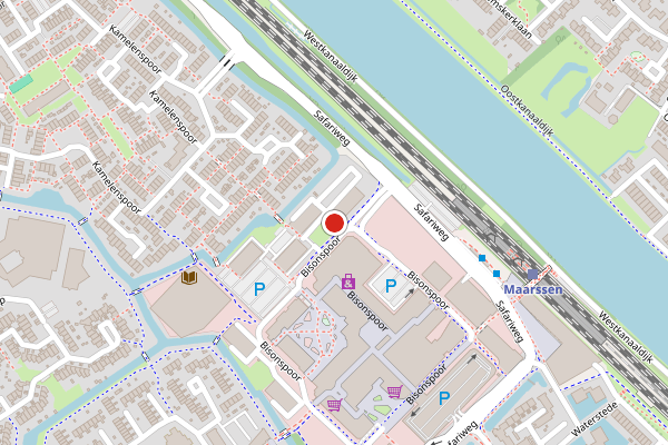 Brandweer-melding op Bisonspoor, Maarssen op 25 juni, kaart-overzicht