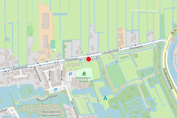 Brandweer-melding op Thijssepad, Woerden op 25 juni, kaart-overzicht