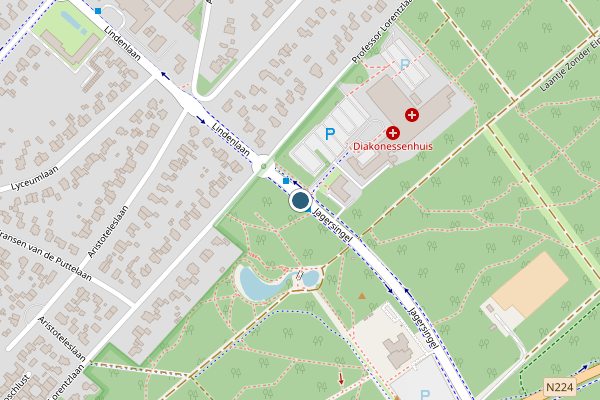 Politie-melding op Jagersingel, Zeist op 26 juni, kaart-overzicht