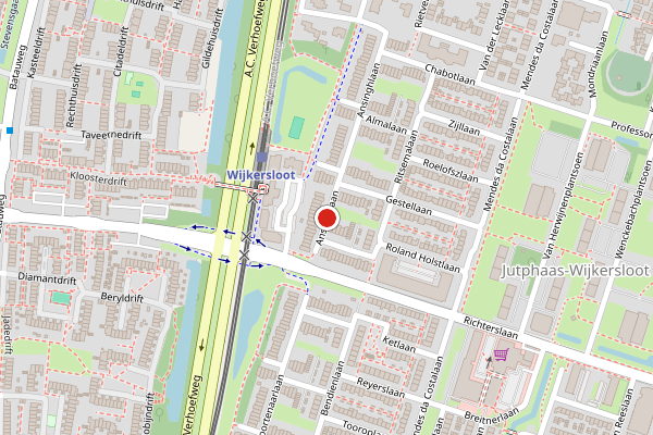 Brandweer-melding op Ansinghlaan, Nieuwegein op 26 juni, kaart-overzicht