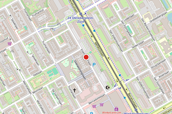 Brandweer-melding op Eisenhowerlaan, Utrecht op 27 juni, kaart-overzicht