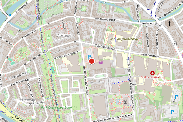 Brandweer-melding op Ina Boudier-Bakkerhof, Utrecht op 26 juni, kaart-overzicht