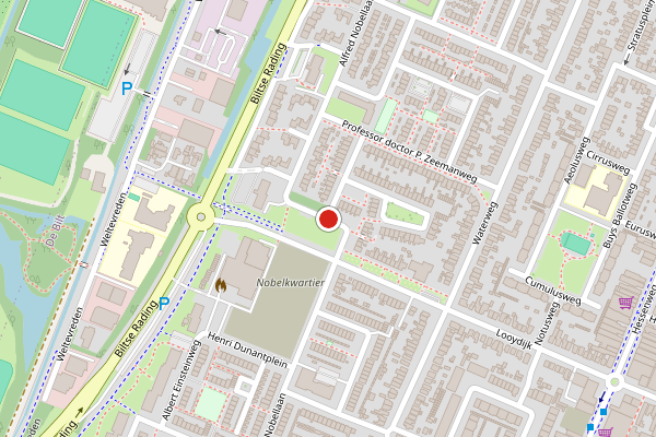 Brandweer-melding op Alfred Nobellaan, De Bilt op 27 juni, kaart-overzicht