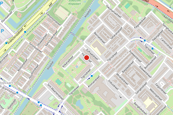 Brandweer-melding op Haifadreef, Utrecht op 27 juni, kaart-overzicht